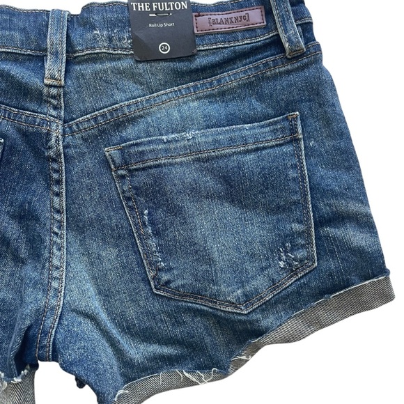 Blank NYC Distressed Blue Jean Shorts - Picture 8 of 9